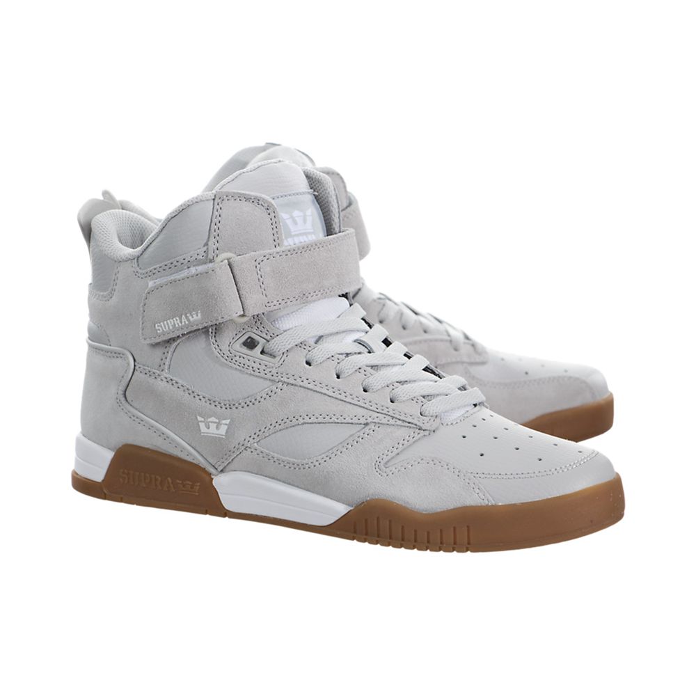 Baskets Montantes Supra Bleeker Grise Light Grey/Gum Homme | CGG-15865035